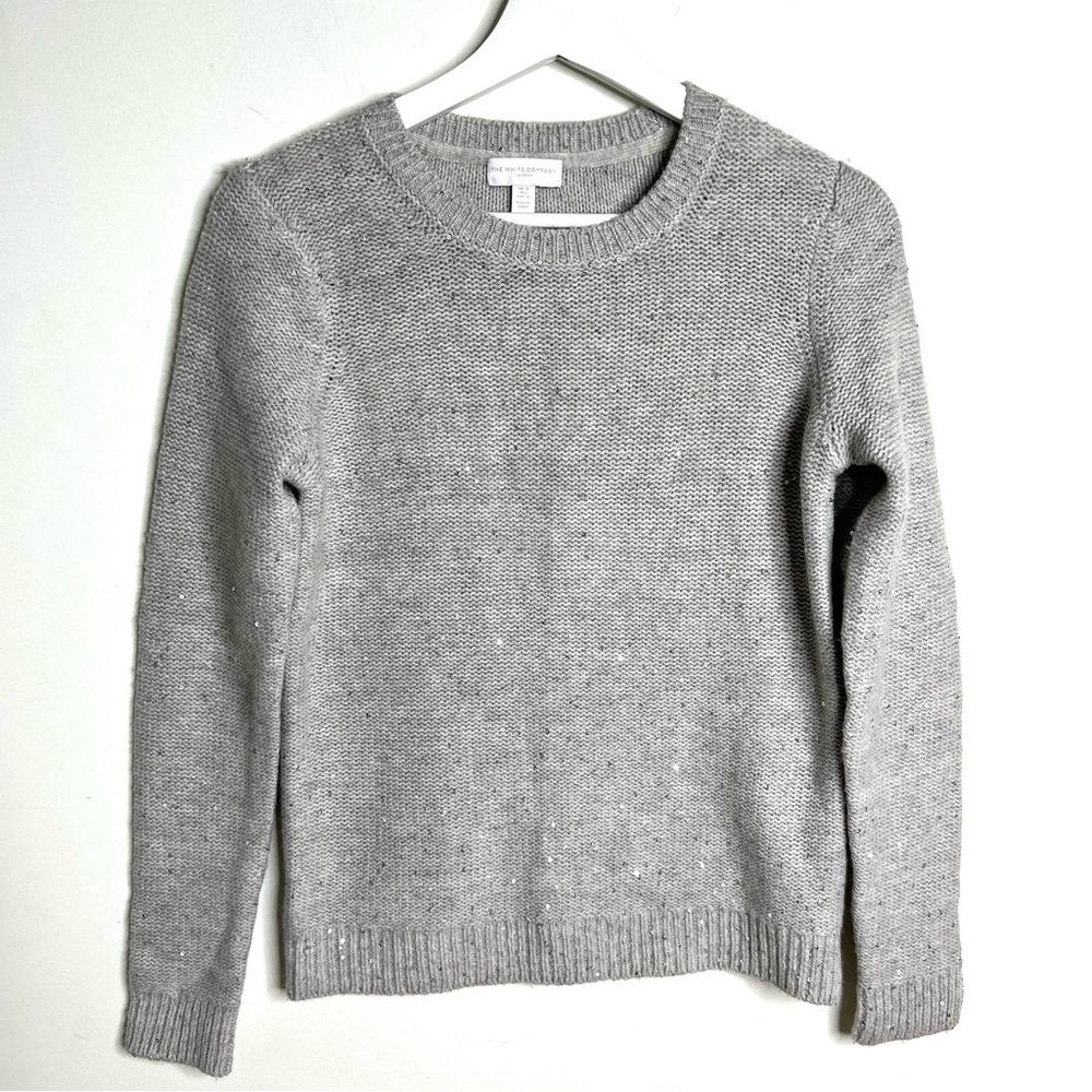 The White Company Wool Sweater Sequins Grey